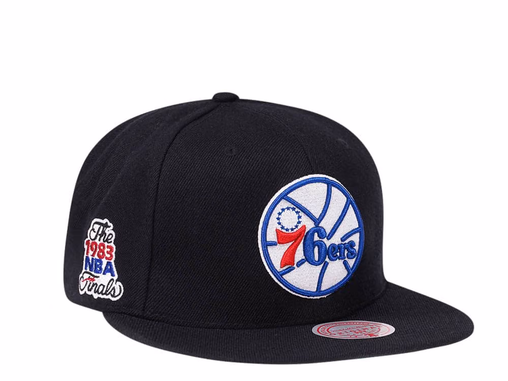 Mitchell & Ness Philadelphia 76ers NBA Finals 1983 Black Snapback Hat front
