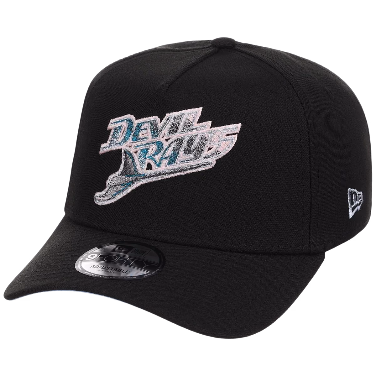 Tampa Bay Rays MLB Pewter Skies New Era 9FORTY A-Frame detail view