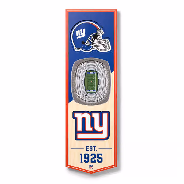 New York Giants 3D Stadium NFL Banner view 1