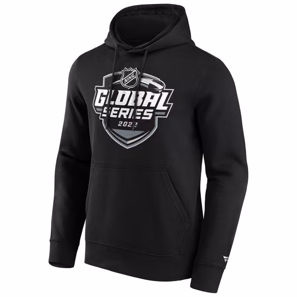 2022 NHL Global Series Logo Fanatics Hoodie Black view 1