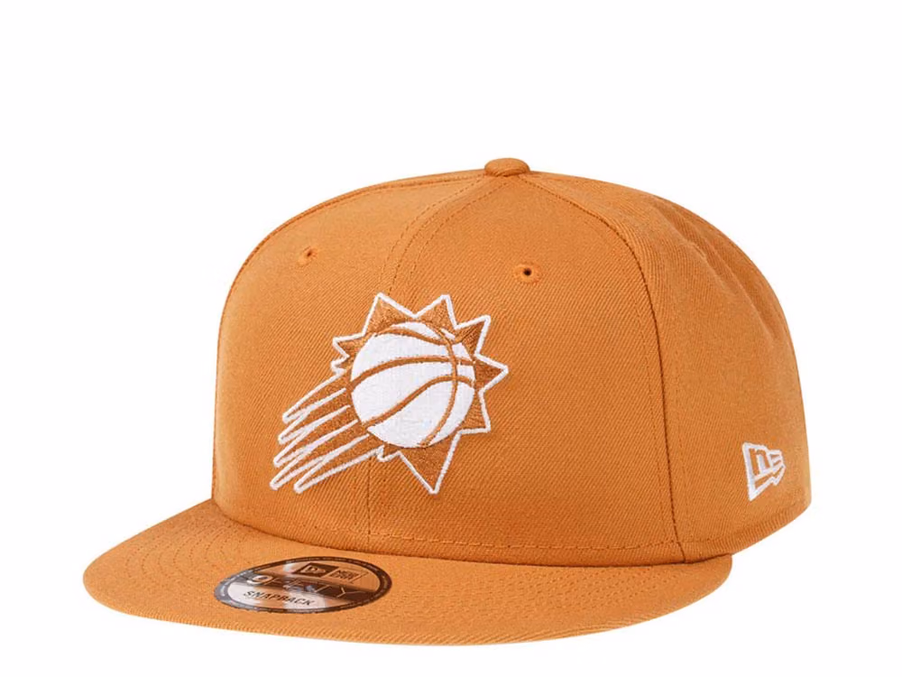 New Era Phoenix Suns Panama Tan Edition 9Fifty Snapback Hat front