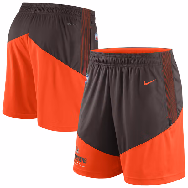 Cleveland Browns 2022 NFL On-Field Sideline Nike Dri-FIT Shorts view 1