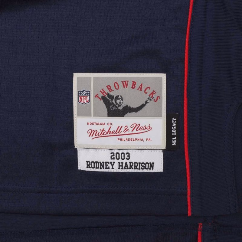 Rodney Harrison #37 New England Patriots 2003 Legacy Throwback NFL Jersey Navy view 4