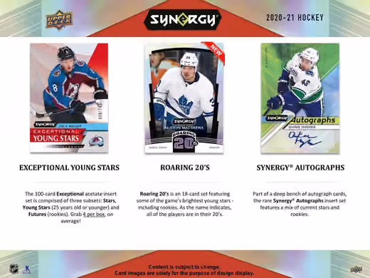 2020/21 Upper Deck Synergy Hockey Hobby Box NHL view 3