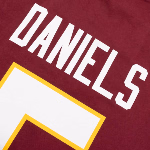 Jayden Daniels #5 Washington Commanders Player NFL T-Shirt Red view 4