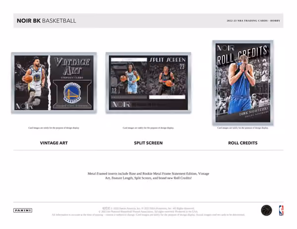 2022/23 Panini Noir Basketball Hobby Box NBA view 3
