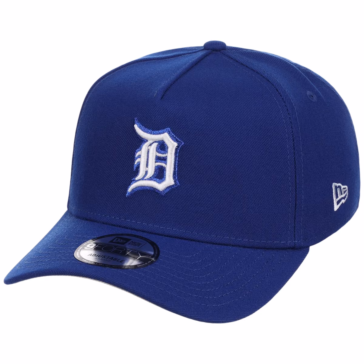 Detroit Tigers MLB Royal Blue FASHION CORE New Era 9FORTY A-Frame detail view