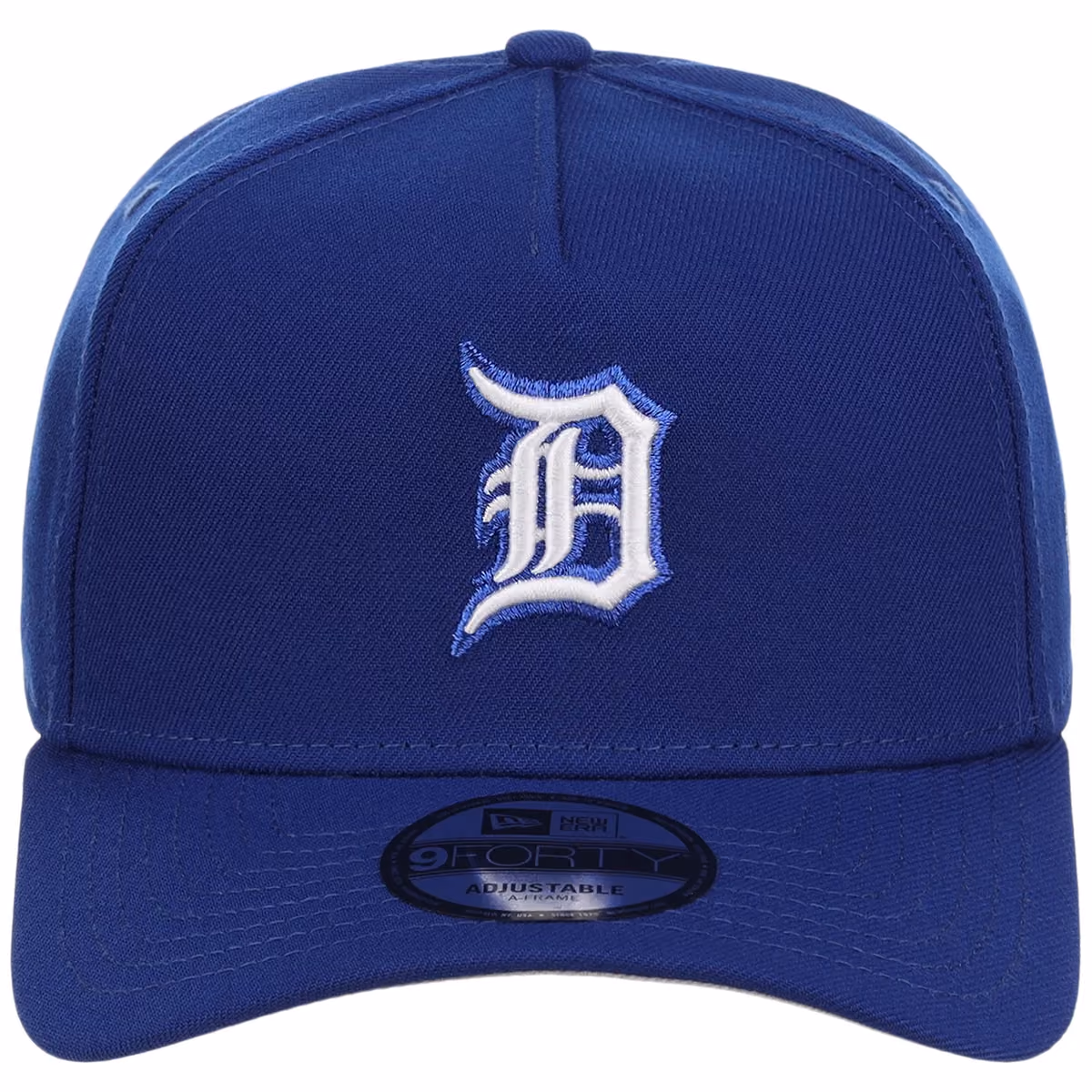 Detroit Tigers MLB Royal Blue FASHION CORE New Era 9FORTY A-Frame detail view