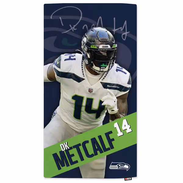 DK Metcalf Seattle Seahawks NFL Beach Towel view 1