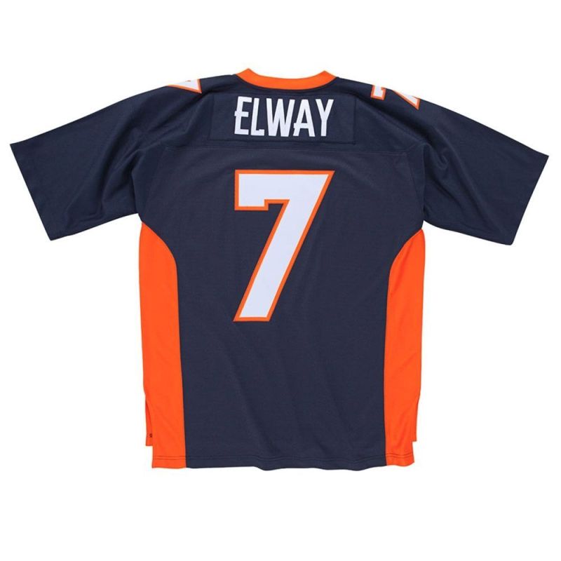 John Elway #7 Denver Broncos Legacy Throwback NFL Jersey Navy view 3