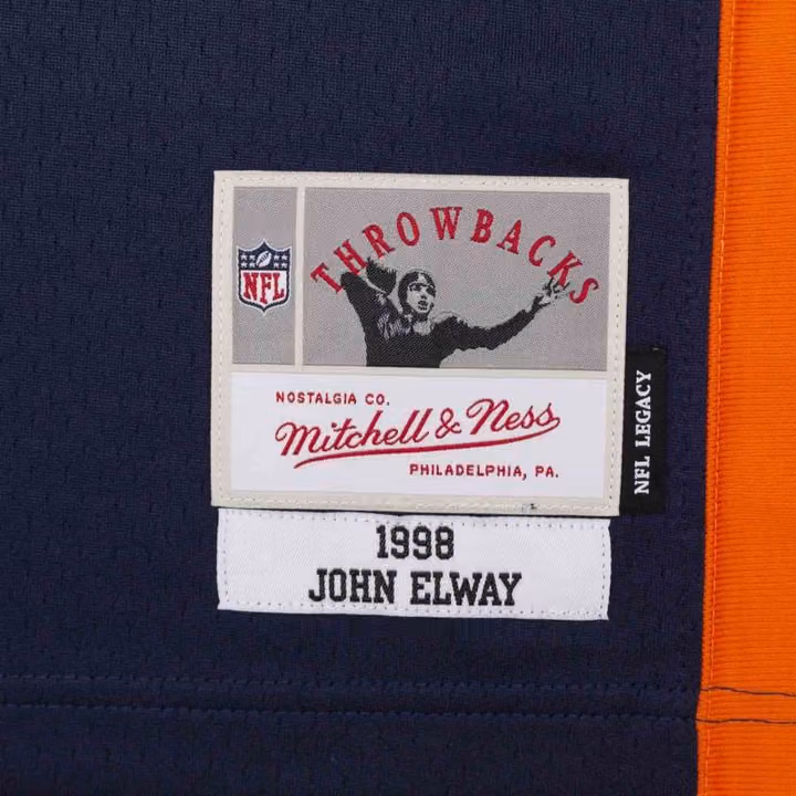 John Elway #7 Denver Broncos Legacy Throwback NFL Jersey Navy view 4