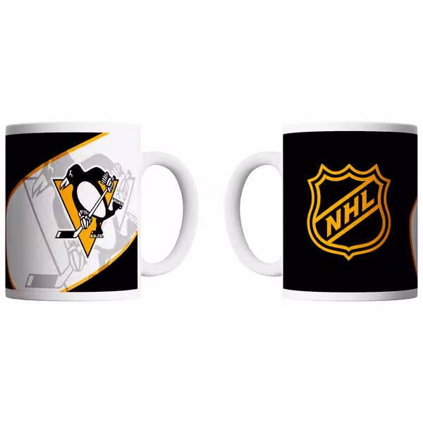 Pittsburgh Penguins Shadow Logo & Shield NHL Mug (330 ml) view 1