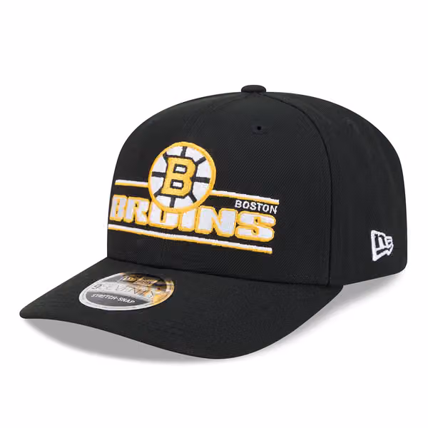 Boston Bruins NHL Stated 9SEVENTY Stretch-Snap Cap Black product photo