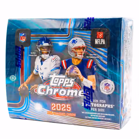 2025 Topps Chrome Football NFL Hobby Jumbo Box view 1