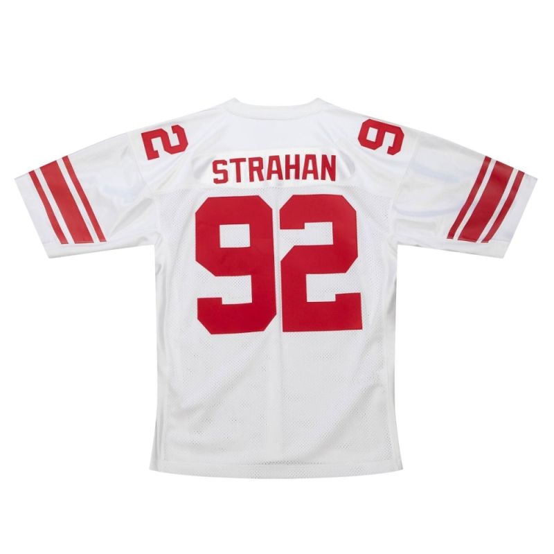 Michael Strahan #92 New York Giants 2007 Mitchell & Ness Authentic NFL Jersey White view 2