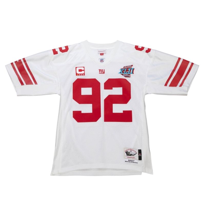 Michael Strahan #92 New York Giants 2007 Mitchell & Ness Authentic NFL Jersey White view 1