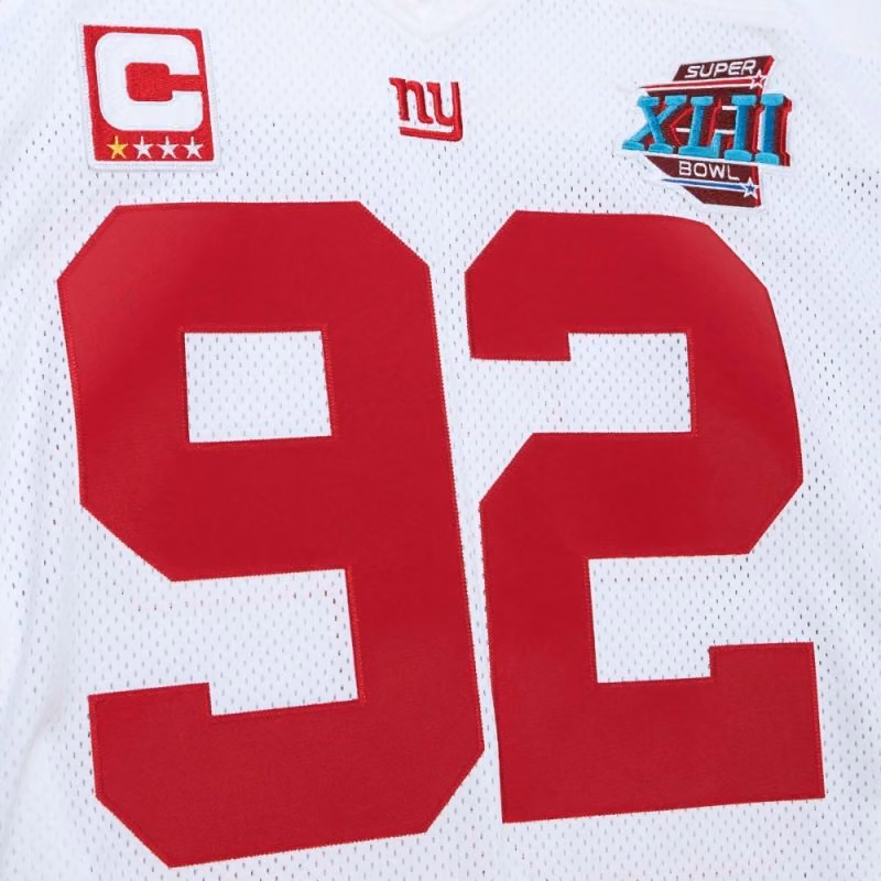 Michael Strahan #92 New York Giants 2007 Mitchell & Ness Authentic NFL Jersey White view 3