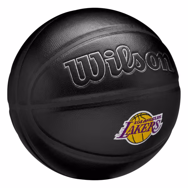 Los Angeles Lakers Premiere Wilson NBA Basketball Black (Size 7) view 4