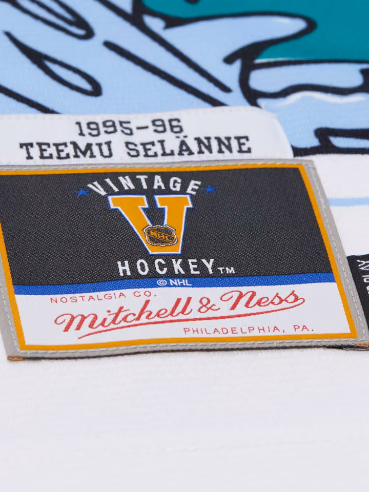 Teemu Selänne #8 Anaheim Mighty Ducks 1995-96 Premium Power Play NHL Jersey Alternate Teal view 3