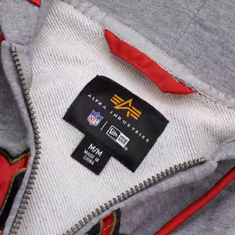 San Francisco 49ers Alpha Industries MA-1 NFL Full-Zip Fleece Jacket view 5