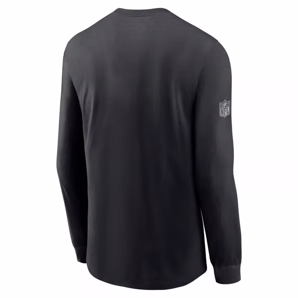 Las Vegas Raiders 2026 NFL Sideline Bold Arch Dri-Fit Long Sleeve T-Shirt Black view 2