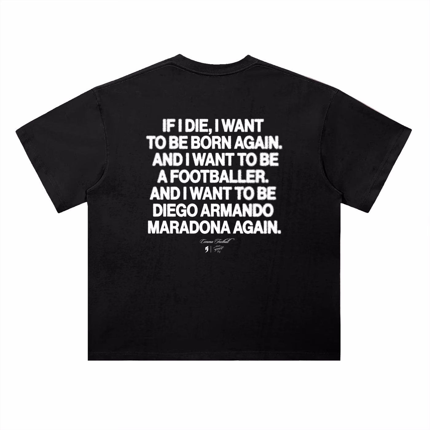 Jersevo Custom Personalized Maradona® Born Again Heavyweight T-Shirt detail view 4