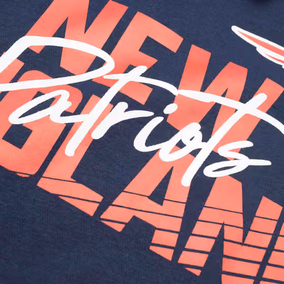 New England Patriots Wordmark Nike Club NFL Hoodie Navy (WOMEN'S) view 3