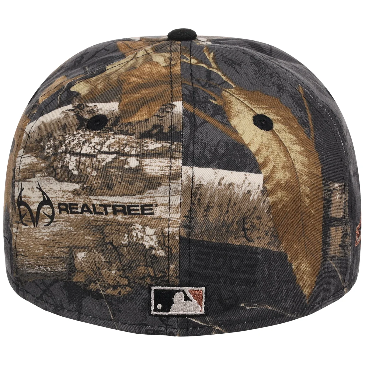 Houston Astros MLB Black Realtree 2-TONE Black & Copper New Era 59FIFTY detail view