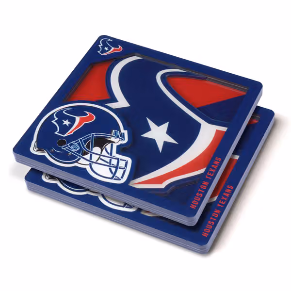 Houston Texans 3D Logo NFL Coasters (2-Piece) view 1