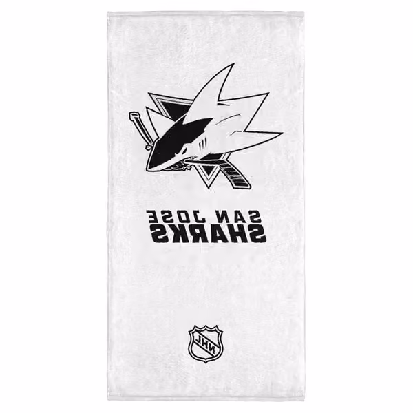 San Jose Sharks NHL Classic Bath Towel Black view 2