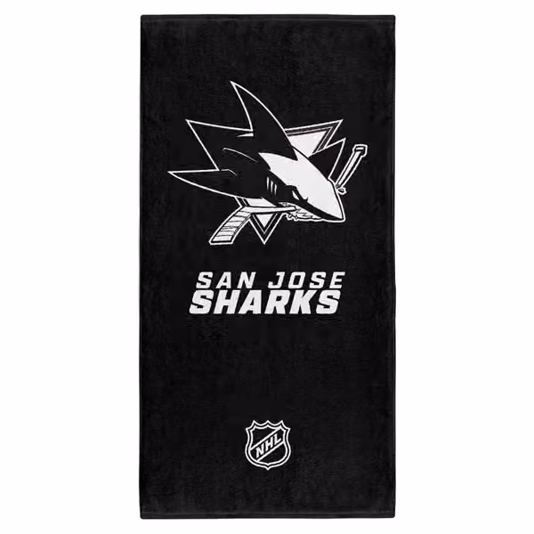 San Jose Sharks NHL Classic Bath Towel Black view 1