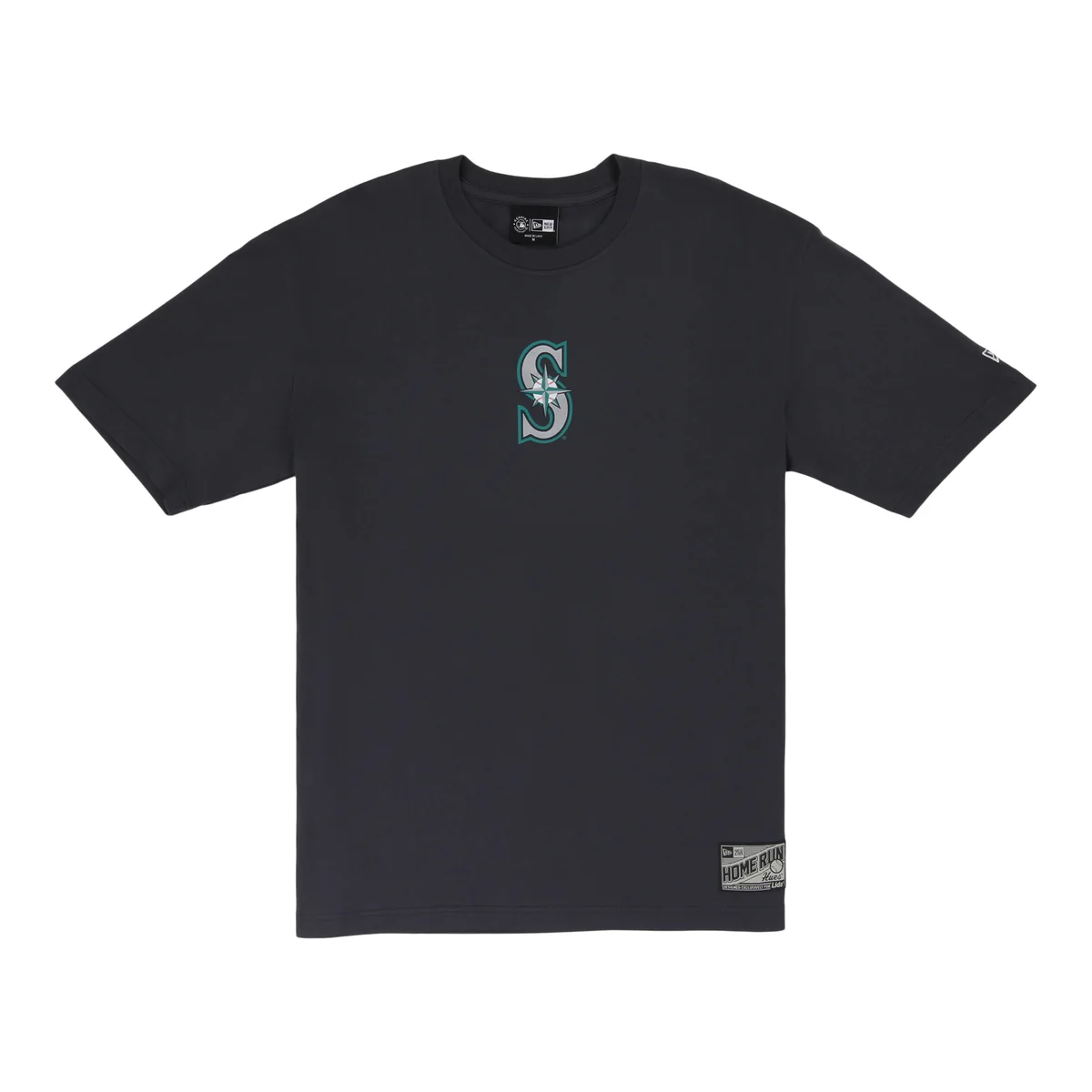 Seattle Mariners Spring Color Collection New Era Charcoal Tee front view