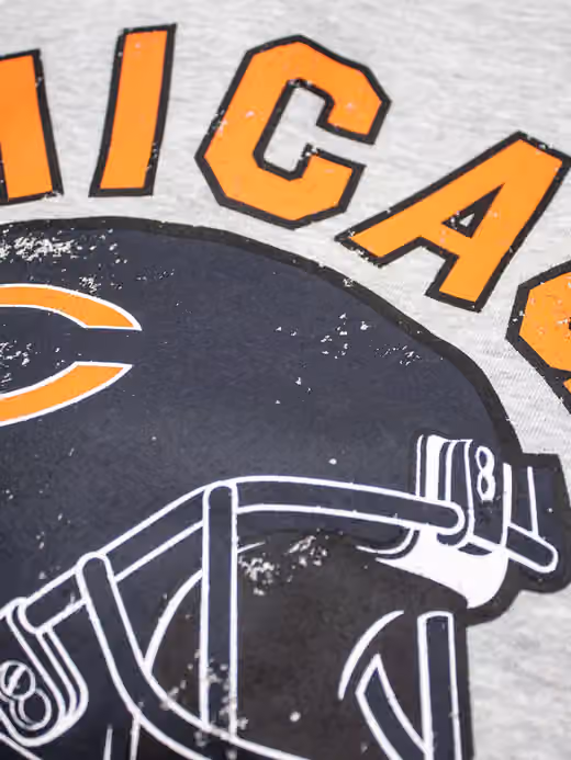 Chicago Bears NFL Training Golf Cart Crew Neck Sweater Gray view 3