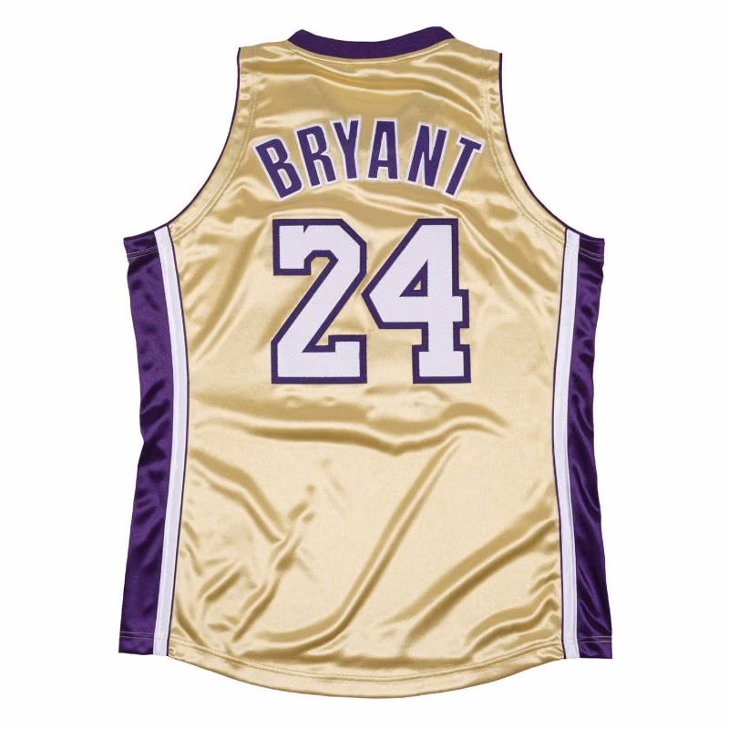Kobe Bryant #24 Los Angeles Lakers Mitchell & Ness HOF 1996-2016 Authentic NBA Jersey Gold view 2