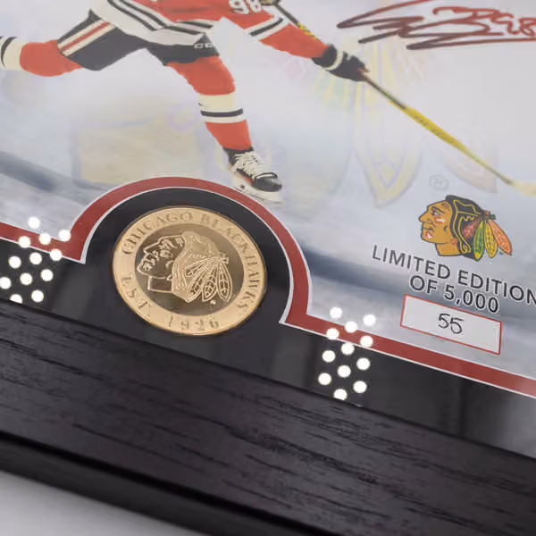 Connor Bedard Chicago Blackhawks Bronze Coin Framed NHL Photo view 2