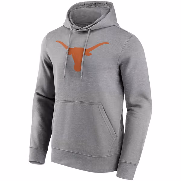 Texas Longhorns Primary Logo NCAA Hoodie Grey view 1