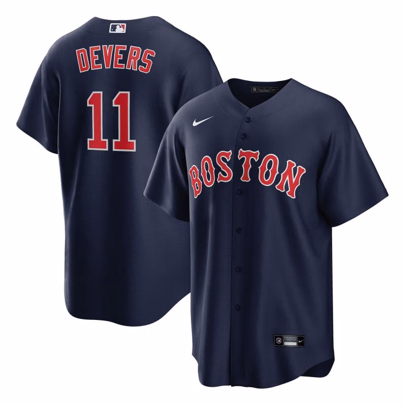 Rafael Devers #11 Boston Red Sox Nike MLB Jersey Navy view 1