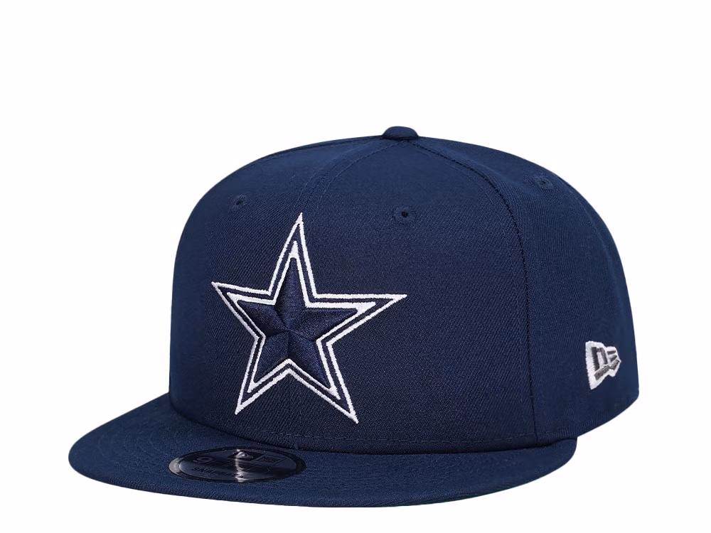 New Era Dallas Cowboys Navy Throwback Edition 9Fifty Snapback Hat front