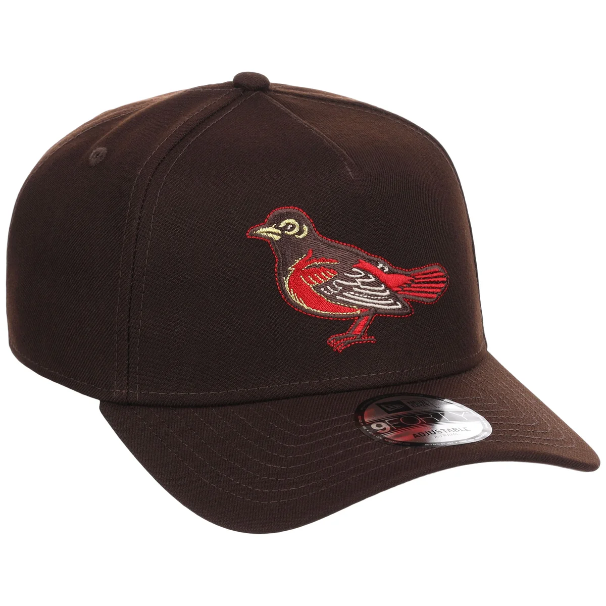 Baltimore Orioles MLB Burnt Wood FASHION CORE New Era 9FORTY A-Frame front view