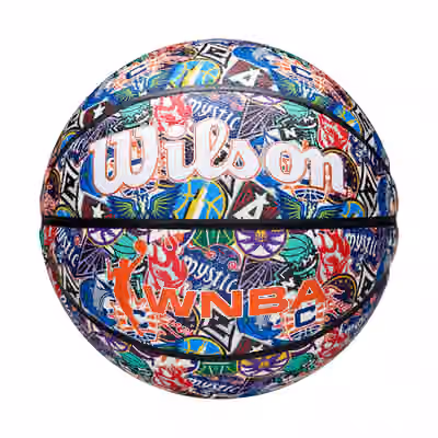 Wilson WNBA All-Over Team Logos Basketball (Size 6) view 1