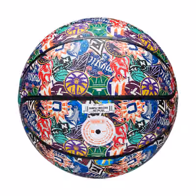 Wilson WNBA All-Over Team Logos Basketball (Size 6) view 2