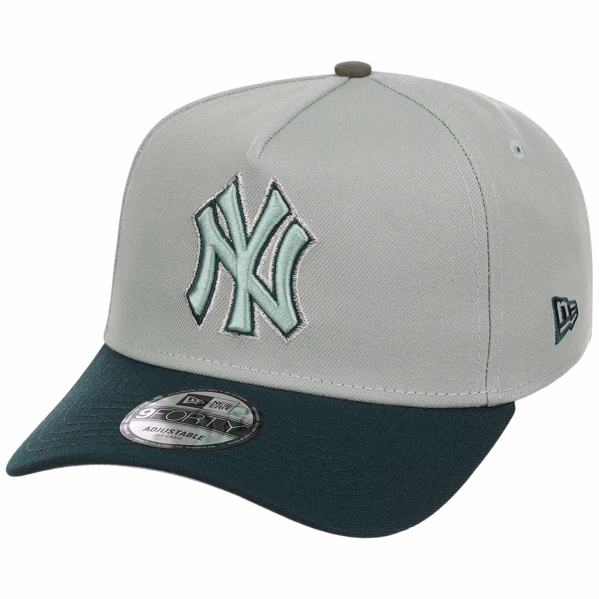New York Yankees MLB Everest x Dark Green FASHION CORE New Era 9FORTY A-Frame detail view