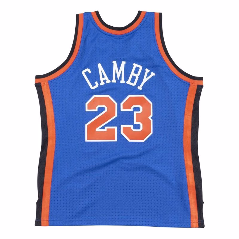 Marcus Camby #23 New York Knicks 1998-99 Swingman NBA Jersey Blue view 2