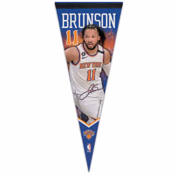 Jalen Brunson New York Knicks WinCraft Premium NBA Pennant view 1