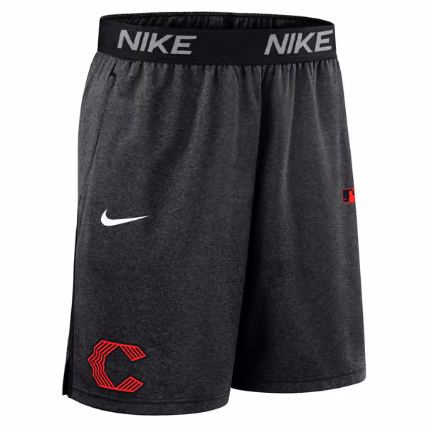 Cincinnati Reds 2025 City Connect MLB Authentic Nike Shorts Black view 2