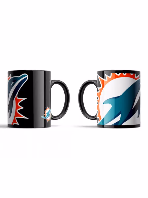 Miami Dolphins Oversized Logo NFL Mug (330 ml) view 1