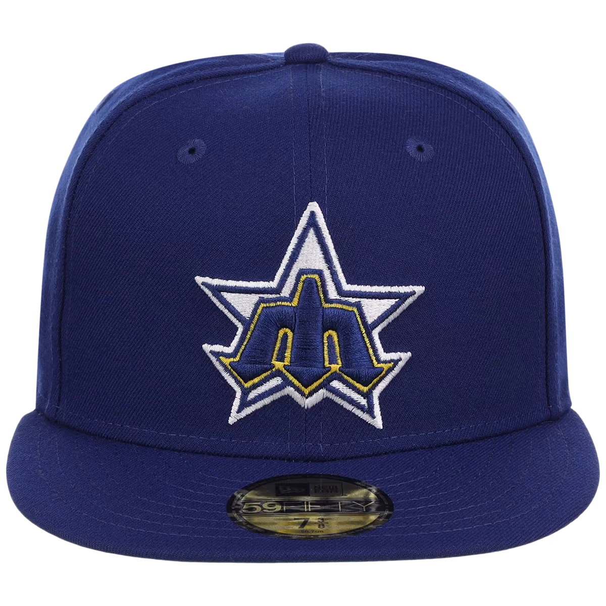 Seattle Mariners MLB Cooperstown Authentic Collection New Era 59FIFTY (Royal/Royal) detail view