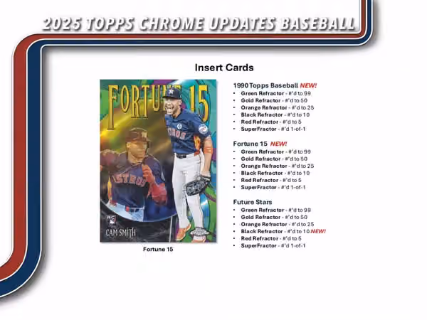 2025 Topps Chrome Update Baseball MLB Hobby Pack view 5