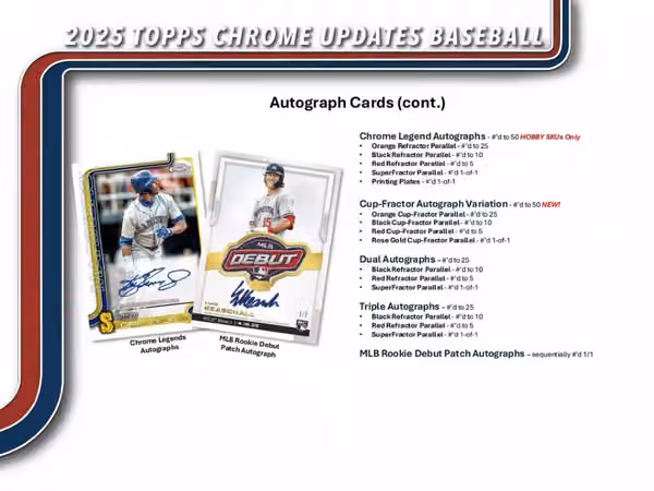 2025 Topps Chrome Update Baseball MLB Hobby Pack view 3