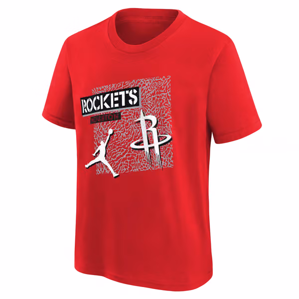 Houston Rockets Statement Jordan NBA T-Shirt Red (YOUTH) view 1